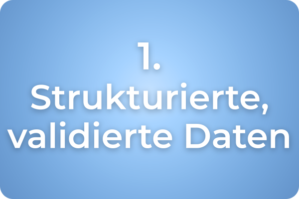 1. Strukturierte, validierte Daten