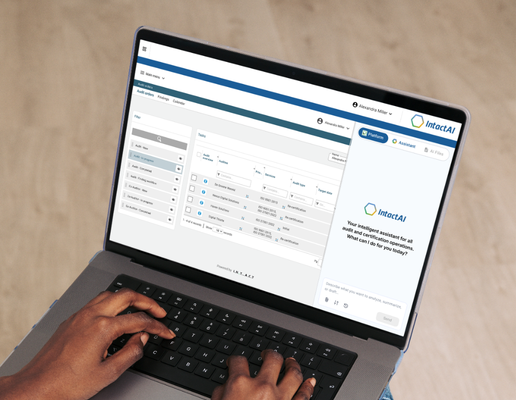 Intact AI on laptop screen
